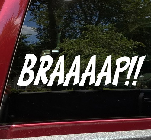 Braaaap vinyl decal motorcycle - decal,