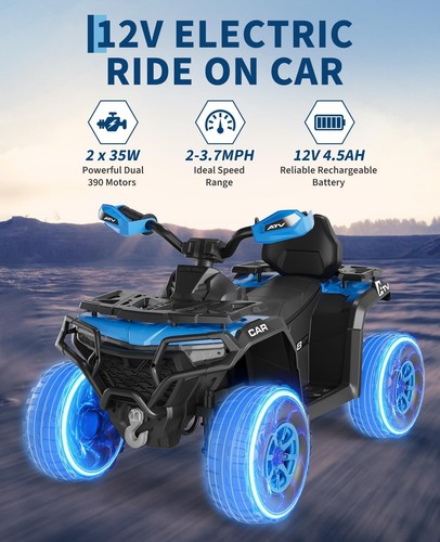 Kids quad bike electric ride - kids,