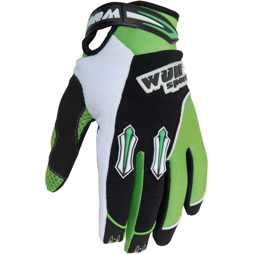 Kids motocross gloves green - kids,